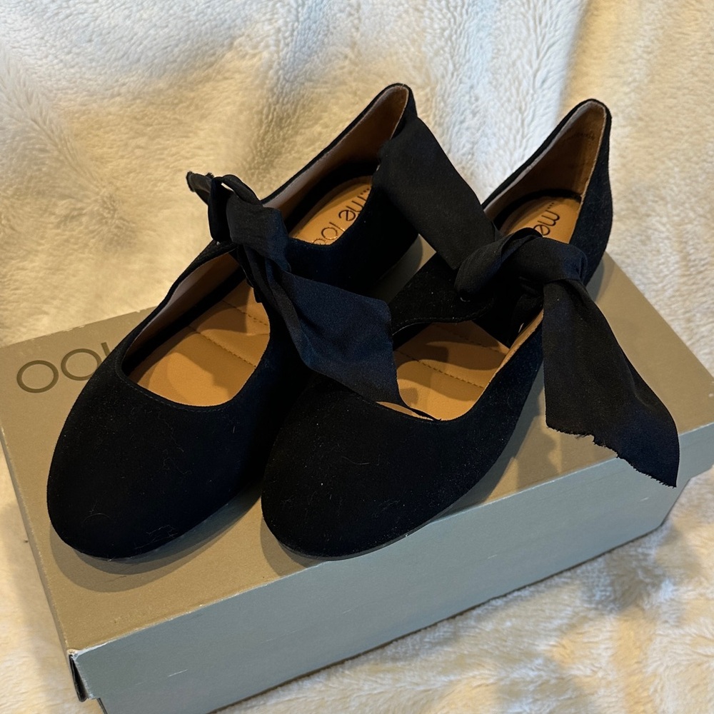 Elegant Black Suede Leather Women's Shoes